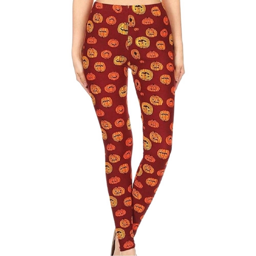 🎃Final Price🎃 Halloween Pumpkins Burgundy & Orange Ultra Soft